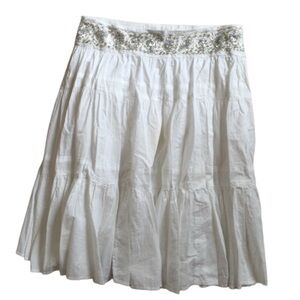 bcbg maxazria sequined cotton skirt s